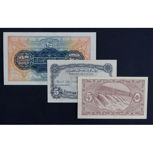 552 - Egypt (3), 25 Piastres dated 31st May 1948, signed Leith-Ross, serial L/92 899469 (BNB B108e, Pick10... 