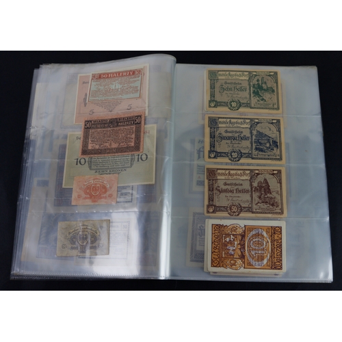 596 - Germany (91), a collection of German States and Notgeld, including Badische Bank, Bayerische Notenba... 