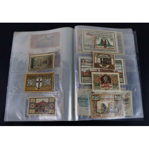 596 - Germany (91), a collection of German States and Notgeld, including Badische Bank, Bayerische Notenba... 