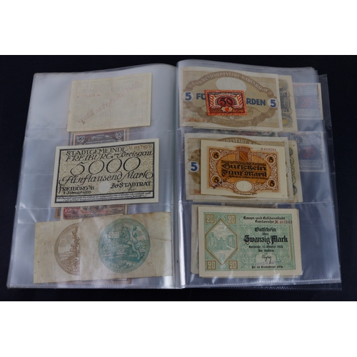 596 - Germany (91), a collection of German States and Notgeld, including Badische Bank, Bayerische Notenba... 