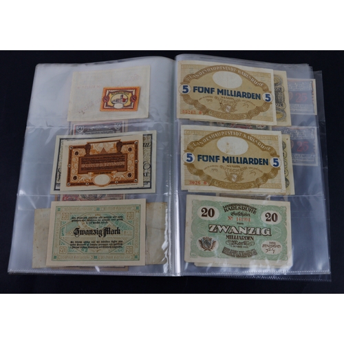 596 - Germany (91), a collection of German States and Notgeld, including Badische Bank, Bayerische Notenba... 