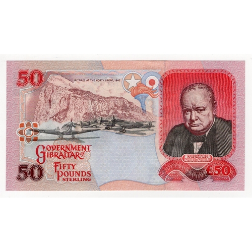 611 - Gibraltar 50 Pounds dated 1st July 1995, Winston Churchill on reverse, serial AA050768 (BNB B126a, P... 