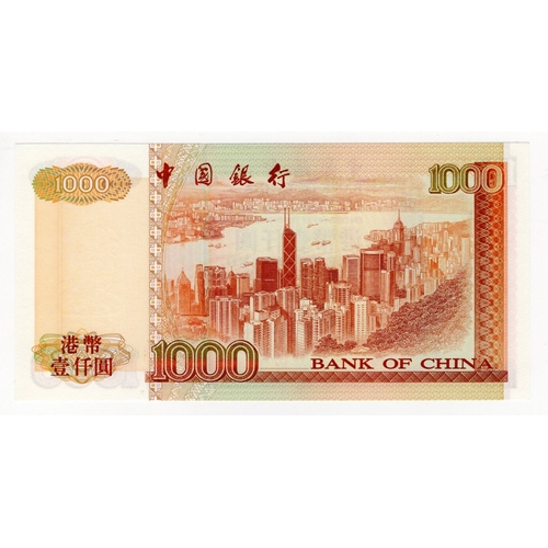 623 - Hong Kong Bank of China 1000 Dollars dated 1st May 1994, serial AC265532 (BNB B904a, Pick333a) EF