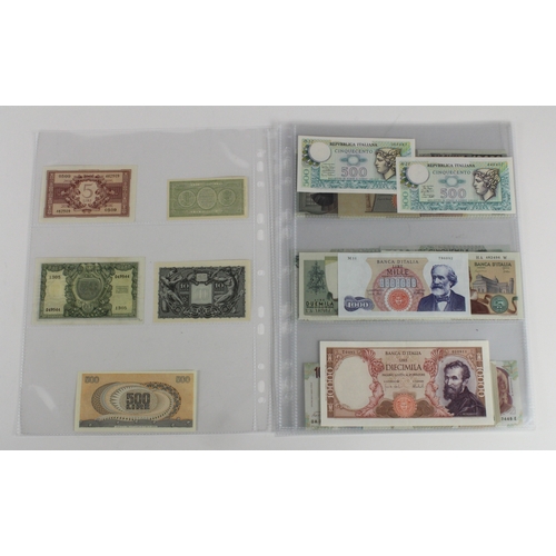 645 - Italy (23), a small collection in high grade including 1000 Lire dated 1965, 10000 Lire dated 1973, ... 