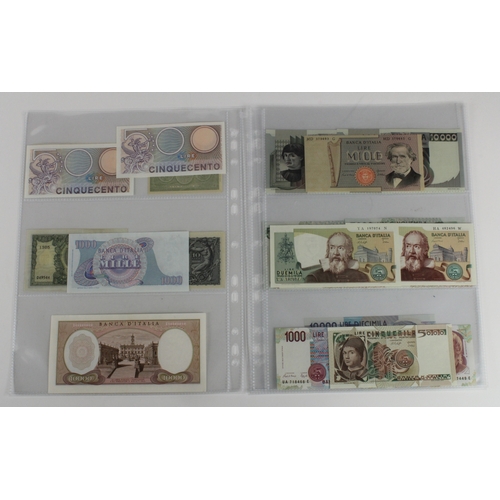 645 - Italy (23), a small collection in high grade including 1000 Lire dated 1965, 10000 Lire dated 1973, ... 