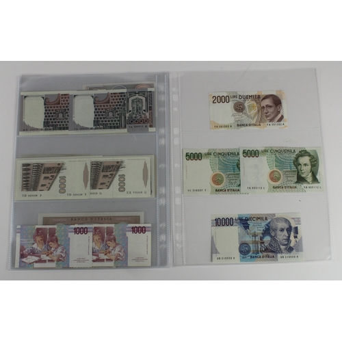 645 - Italy (23), a small collection in high grade including 1000 Lire dated 1965, 10000 Lire dated 1973, ... 