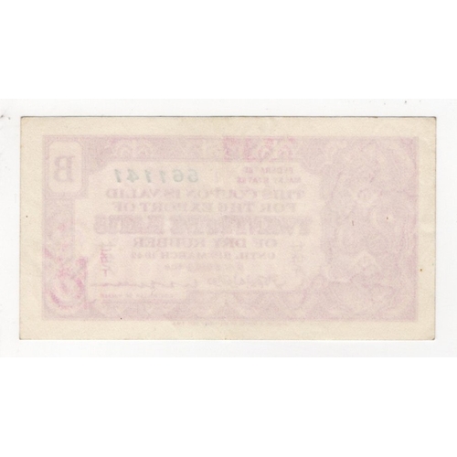 684 - Malaya, Federated Malay States 25 Katis of Dry Rubber dated 31st March 1942, serial No. 561141 (TAN.... 