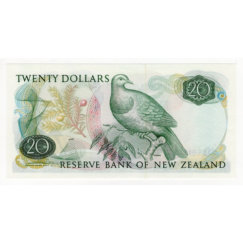 731 - New Zealand 20 Dollars issued 1981 - 1985, signed H.R. Hardie, FIRST RUN 'TAA' prefix with LOW BINAR... 