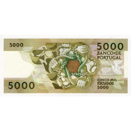 779 - Portugal 5000 Escudos dated 31st October 1991, serial 03G 8616791 (Pick184d) Uncirculated