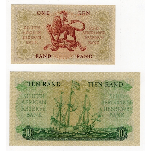 835 - South Africa (2), 10 Pounds issued 1962 signed G. Rissik serial C/51 852218 (BNB B734b, Pick106b) EF... 