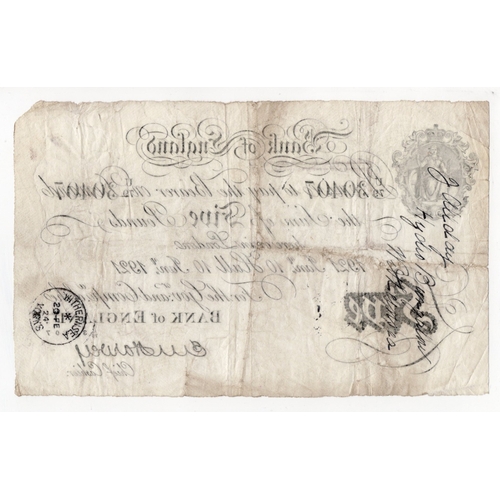 84 - Harvey 5 Pounds (B209ac) dated 10th January 1921, scarce HULL branch note, serial U/79 30407 (B209ac... 