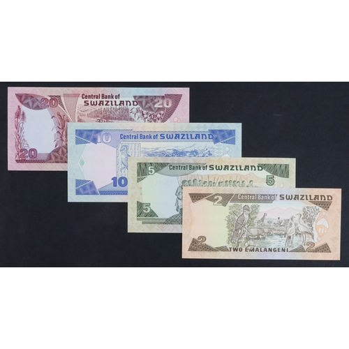 859 - Swaziland (4), 20 Emalangeni dated 1989 commemorative note 21st birthday of King Mswati III (BNB B21... 