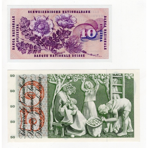 870 - Switzerland (2), 50 Franken dated 7th March 1973, serial 42Y 43154 (BNB B333p, Pick48m) light handli... 