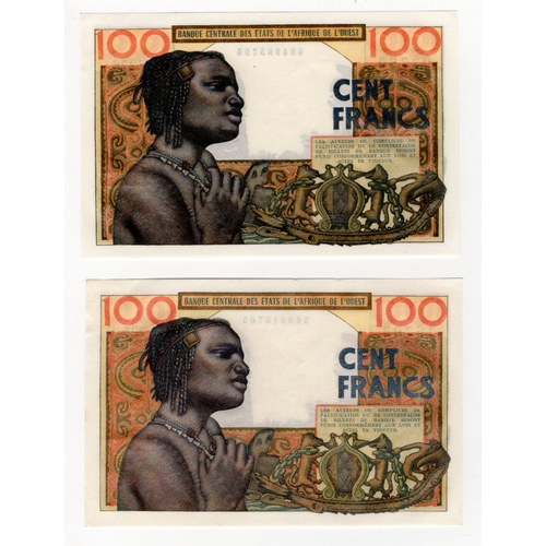 918 - West African States (2), 100 Francs not dated issued 1966, serial W.278 93790 (BNB B102b, Pick2b), 1... 