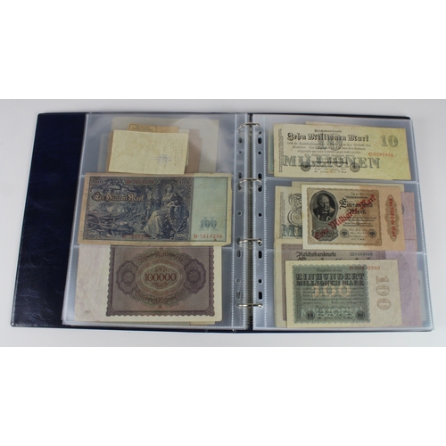 948 - World in album (76), including a group of Germany State Loan Bank Darlehnskassenschein WW1 occupatio... 