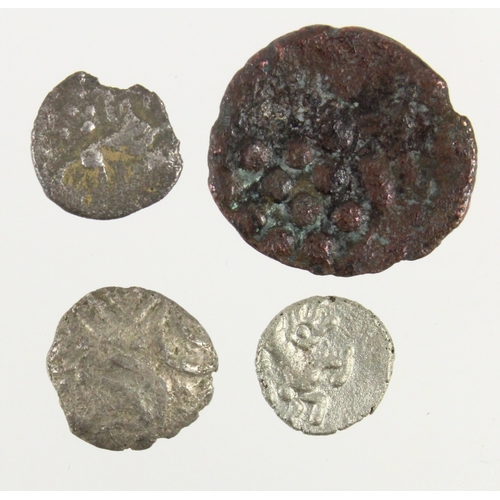 471 - Celtic coins (4): Iceni ECEN symbol type silver unit S.445, ABC 1660, Fine; one of the Regni chipped... 