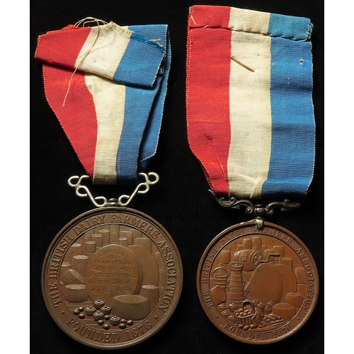 793 - British Agricultural Medals (2) bronze d.55mm and 47.5mm: The British Dairy Farmers Association, bot... 