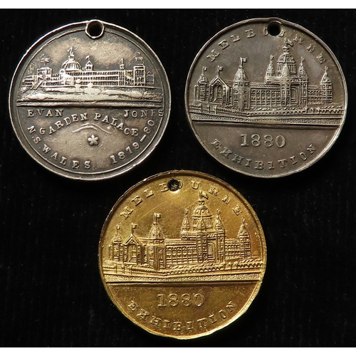 948 - Australian Commemorative Medals (3) Albert the Good medalets d.22-23mm: Garden Palace N.S.W. 1879-80... 