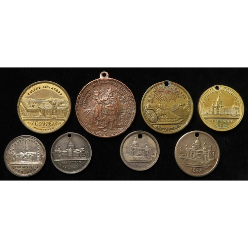 984 - Australian Commemorative Medals (8) Melbourne Centennial Exhibition 1888-9 medalets: d.17mm unmarked... 