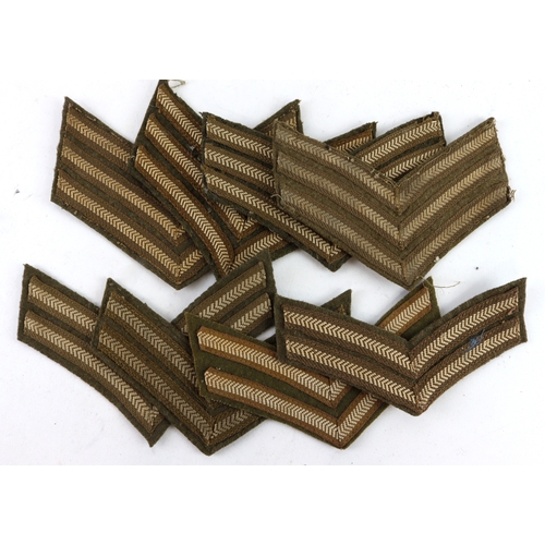 536 - WW2 Sgt stripes two sets with two sets of Cpl stripes.