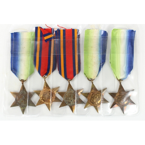 616 - Atlantic Stars x3, Burma Stars x2   (5)