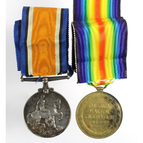 634 - BWM & Victory Medal (424265 Pte H E Bunnett 28th Canadian Infantry) Died 6/11/1917. On the Ypres Mem... 