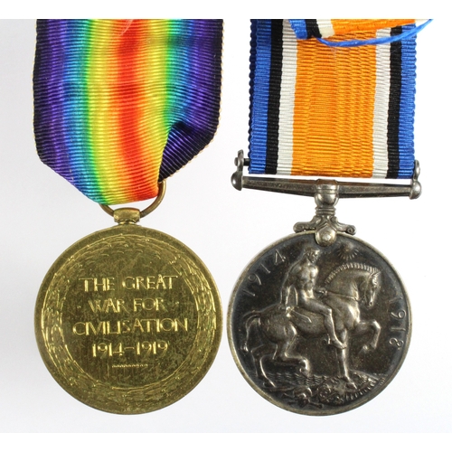 638 - BWM & Victory Medal (5579 Pte C F Althans 17-London R) later 13-London  (2)