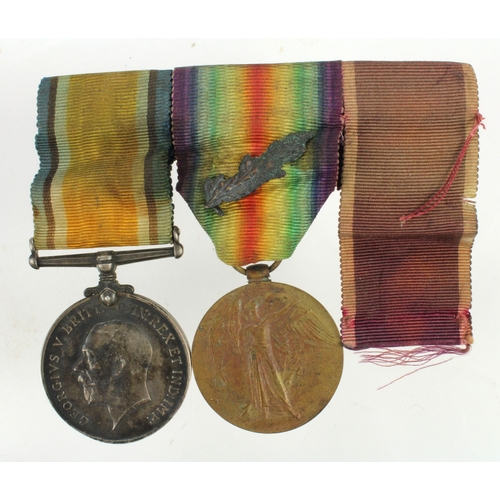 640 - BWM & Victory Medal (85545 Sgt C Player C.F.A) medals renamed, with a self awarded MiD Leaf and he a... 