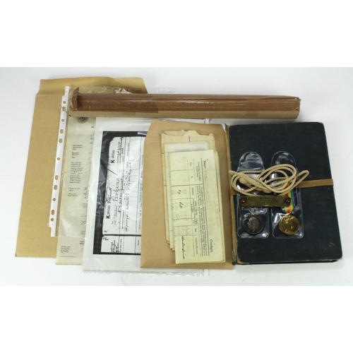 642 - BWM & Victory Medal (K.30540 A Perkins STO.1.RN) with a qty of original photos, documents incl Certi... 