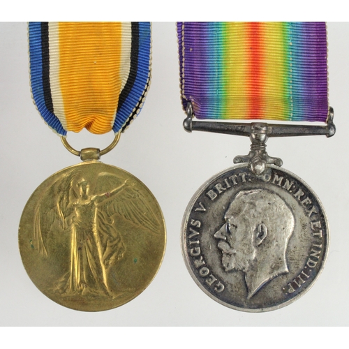 650 - BWM & Victory Medal to (20877 Pte G Heath K.R.Rif.Corps)