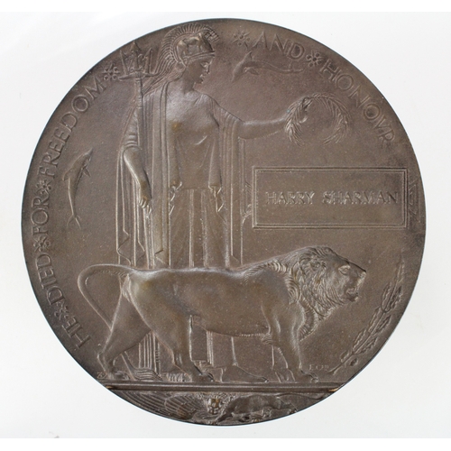 675 - Death Plaque for Harry Sharman