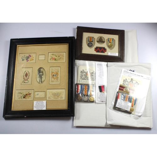 686 - Family WW1 medals - 1) 1915 Star Trio + Death Plaque and Scroll for (8461 Pte Ernest Fogg 8th Bn Suf... 