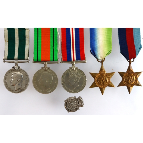 697 - Group - 1939-45 Star, Atlantic Star, Defence & War Medal, Royal Naval Reserve GVI LSM (7848 C. R. Ma... 