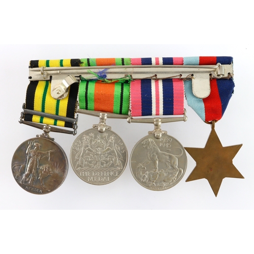 702 - Group to 22952824 Spr D J Hyde RE with 1939-45 star, War and Defence and Africa General Service with... 