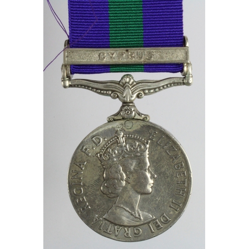 704 - GSM Cyprus 23288740 Tpr B W Dixon RHG, suspender refixed, sold as seen.