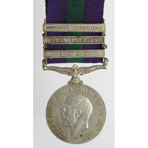 705 - GSM GV bars Iraq, Iraq 1924-25 and Southern Desert Iraq a most unusual combination, named to 16148 O... 