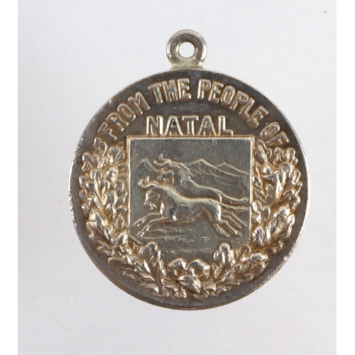 713 - HMS Natal silver white metal Tribute Medal for 30/12/1915 