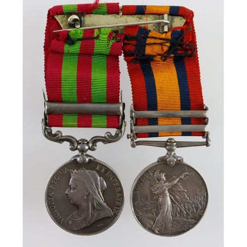 718 - India Medal 1895 with bar Punjab Frontier 1897-98 correctly named (No.5542 Pte G A Dare 3.High.L.I.)... 