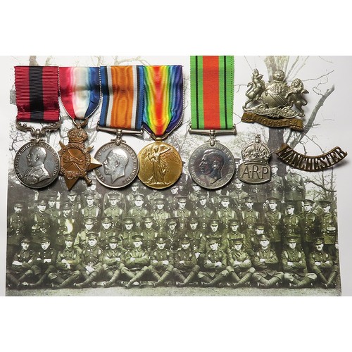 678 - Distinguished Conduct Medal GV (12337 Sjt C B Green 19/Manch R) and 1915 Star Trio (12337 Pte C B Gr... 