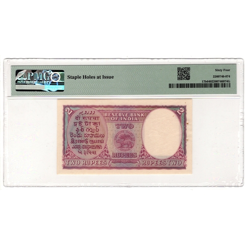 149 - India 2 Rupees not dated issued 1943, signed C.D. Deshmukh, serial D/74 224874 (BNB B201b, Pick17b) ... 