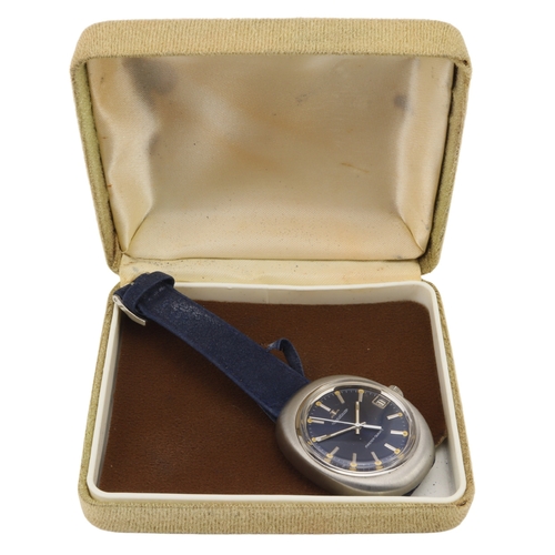 587 - Jaeger-LeCoultre Master Quartz stainless steel gents wristwatch, ref. 23301-42, circa 1970s. The blu... 