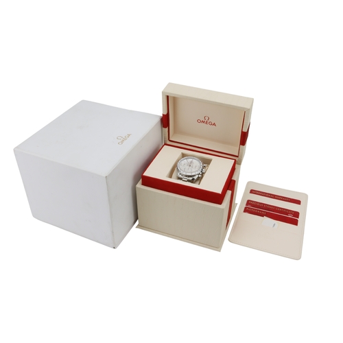 643 - Omega Speedmaster Co-Axial stainless steel ladies automatic wristwatch, ref.324.30.38.50.55.001, pur... 