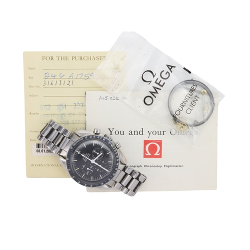 648 - Omega Speedmaster Professional stainless steel gents manual wind chronograph wristwatch, ref. 145.02... 