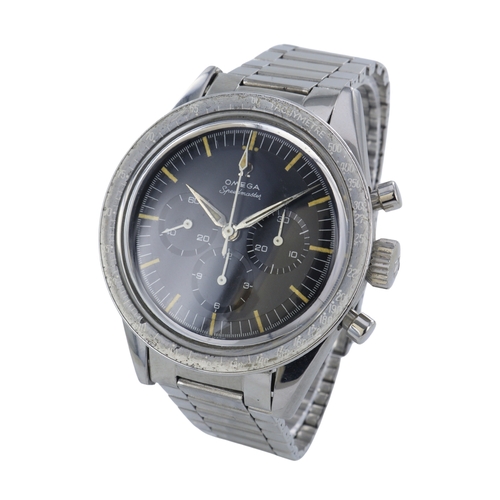 651 - Omega Speedmaster stainless steel gents manual wind chronograph wristwatch, ref. 2998-6, circa 1961.... 