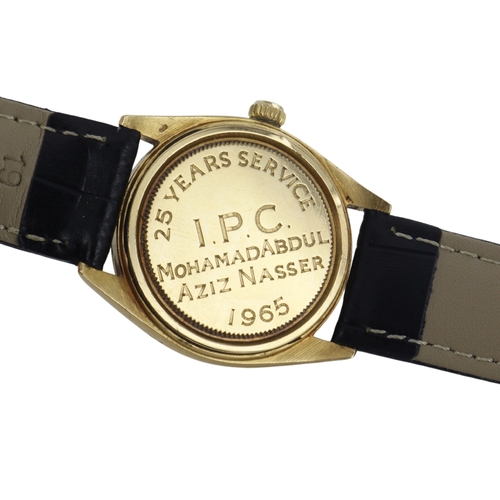 683 - Rolex Oyster Veriflat 18ct yellow gold gents wristwatch ref. 6512, circa 1960s, retailed by Asprey. ... 