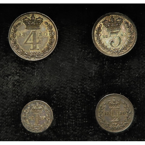 108 - Maundy Set 1830 toned EF with a 20thC case.