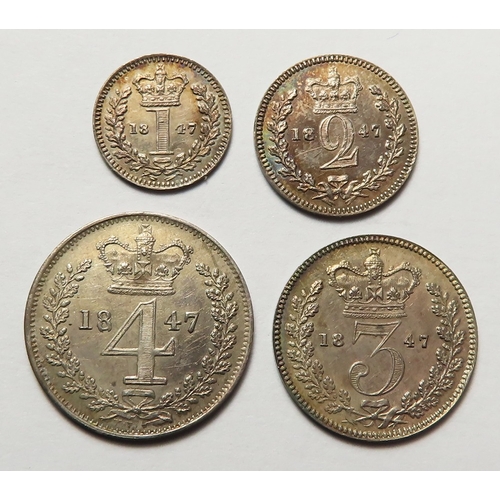 109 - Maundy Set 1847 aEF, some scratches.