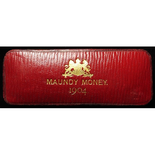 119 - Maundy Set 1904 iridescent nFDC with an original dated case.