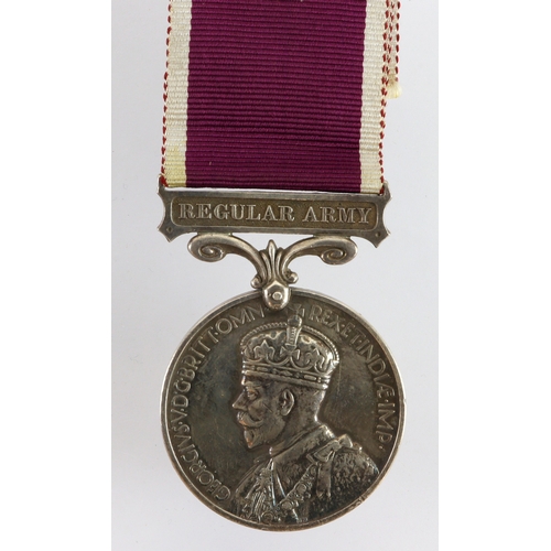 Regular Army LSGC Medal GV crowned (3948947 W.O.CL.II. W Dunne, Welch R ...