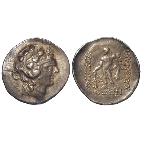 243 - Ancient Greek: Islands off Thrace, Thasos (or Danubian Celtic imitation) silver Tetradrachm c.90-75 ... 